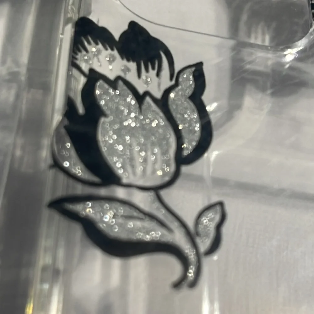 New Coach iPhone 12/ 12 pro clear flower phone case